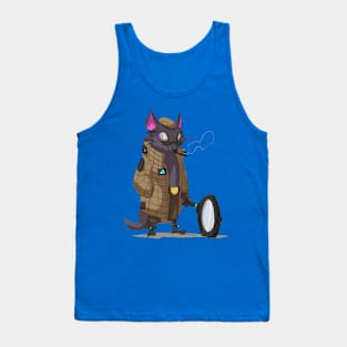 Fox Detective Illustration Tank Top